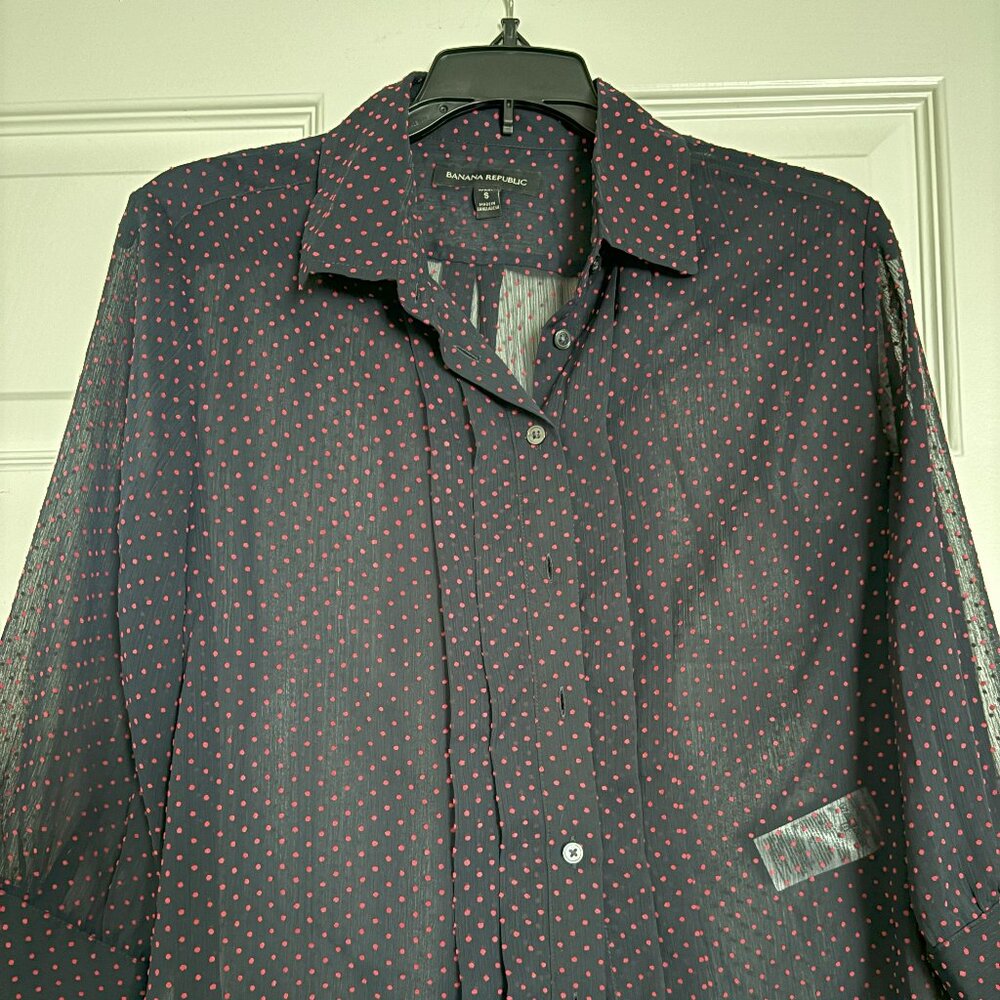 Banana Republic Navy Blue button down Size S